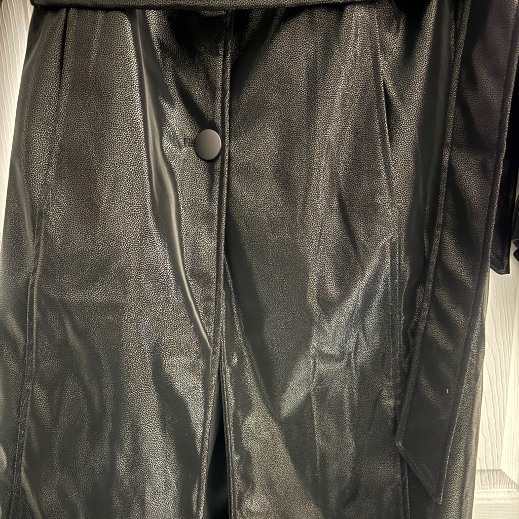 Bebe Shiny Black Leather Jacket